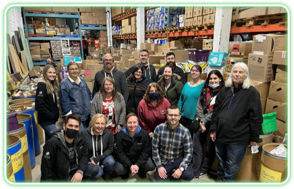 Photo of OCAS employees at Guelph Food Bank